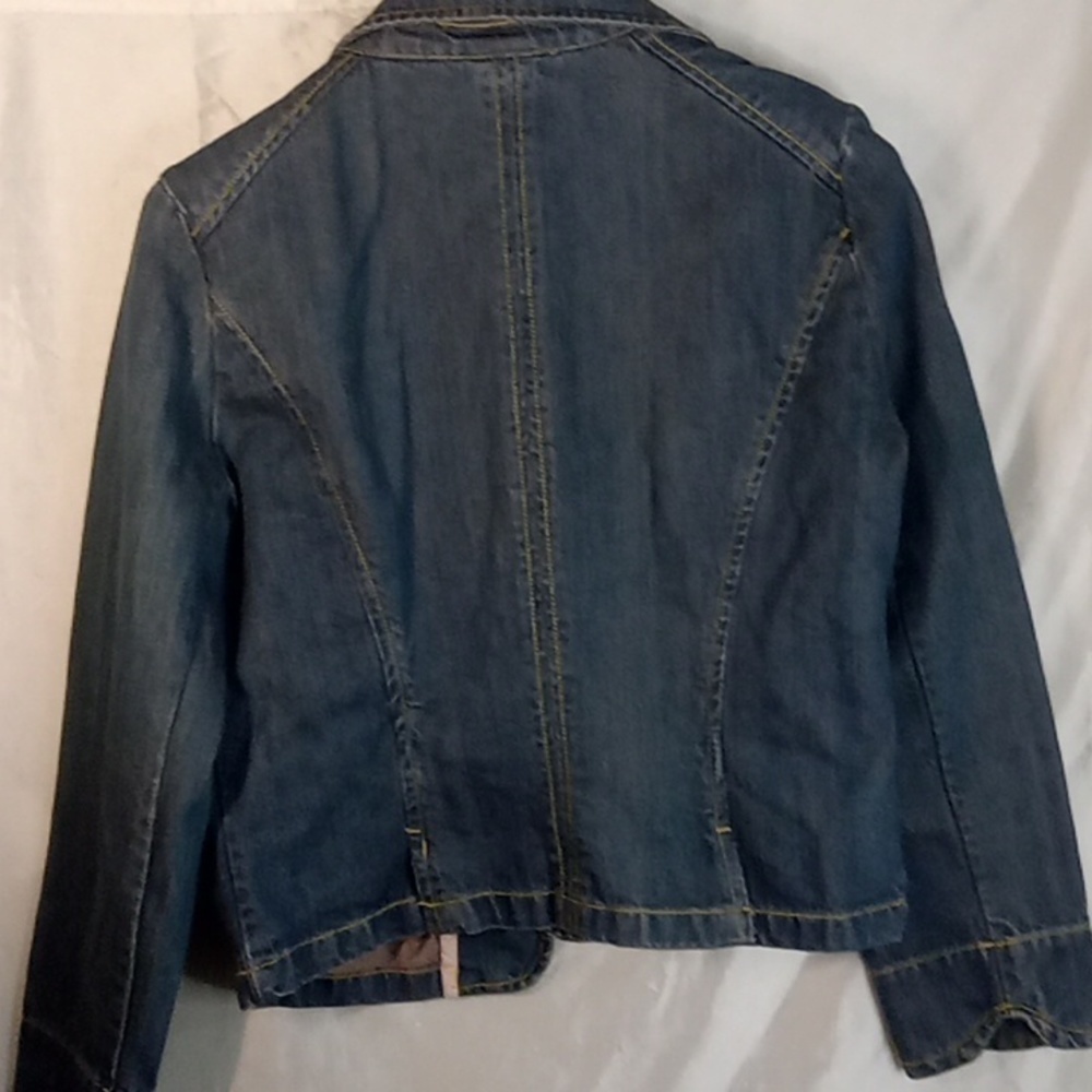 The limited blue jean jacket 100 percent cotton size large y2k - Picture 6 of 10